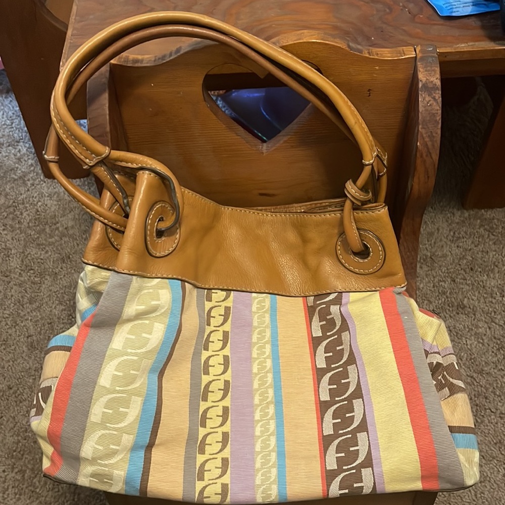 Fossil Key Multicolor Canvas Bag - image 7